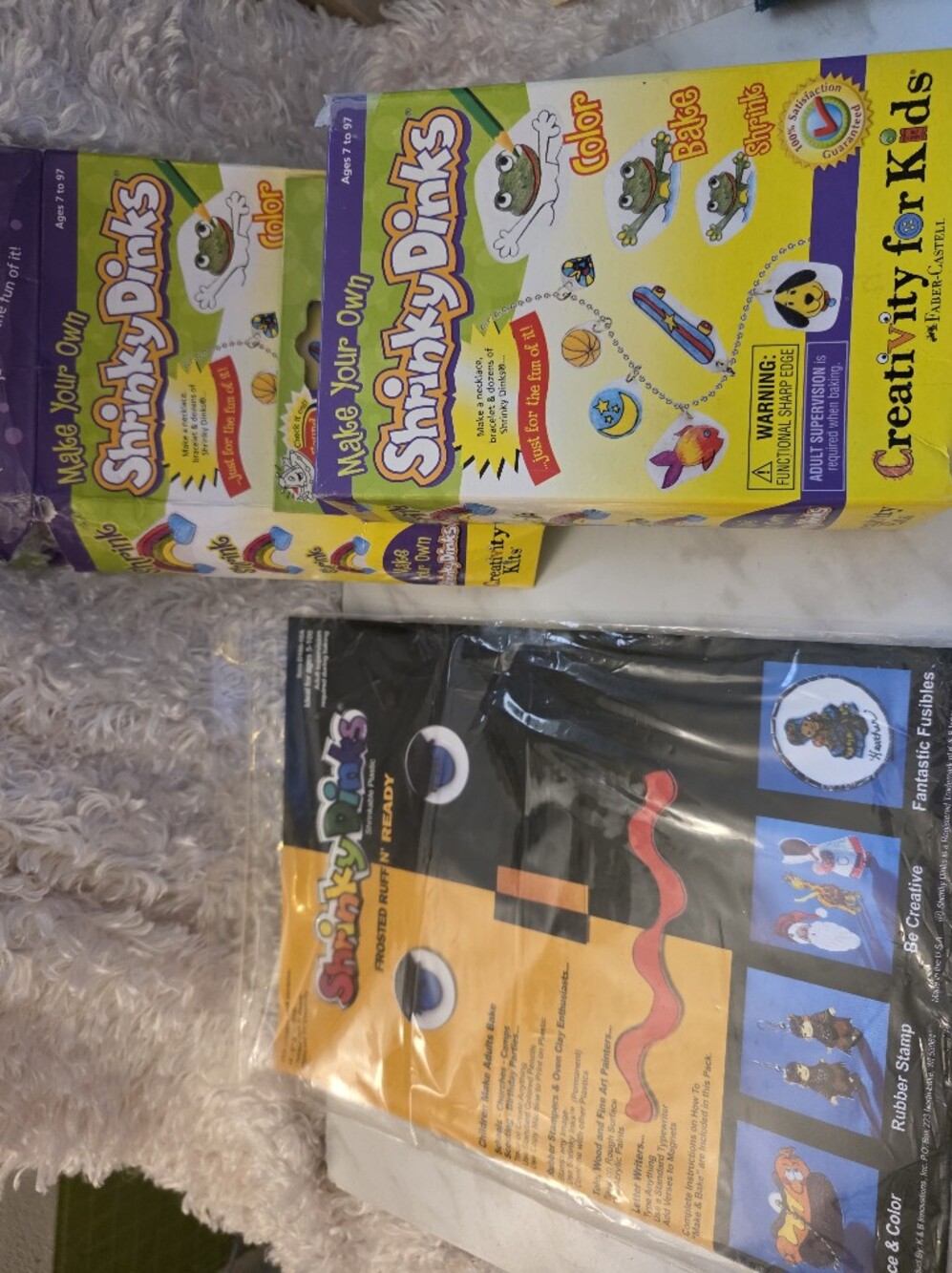 Shrinky Dinks Bake Craft Kit - Creativity for Kids (Yellow, Purple)